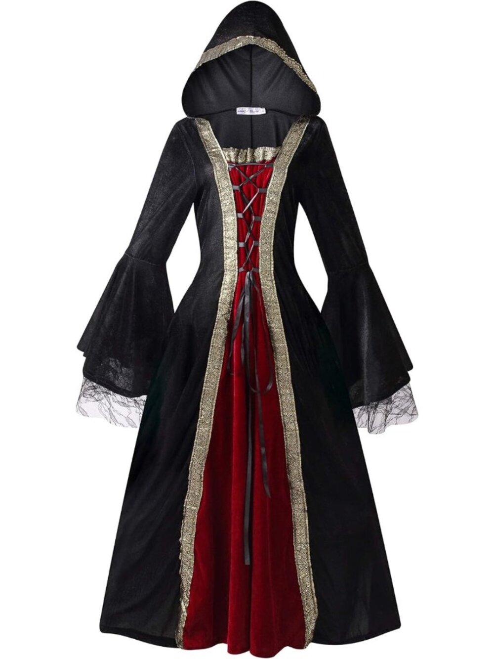 Medieval Hooded Renaissance Dress for Women | Halloween Costume Outfit